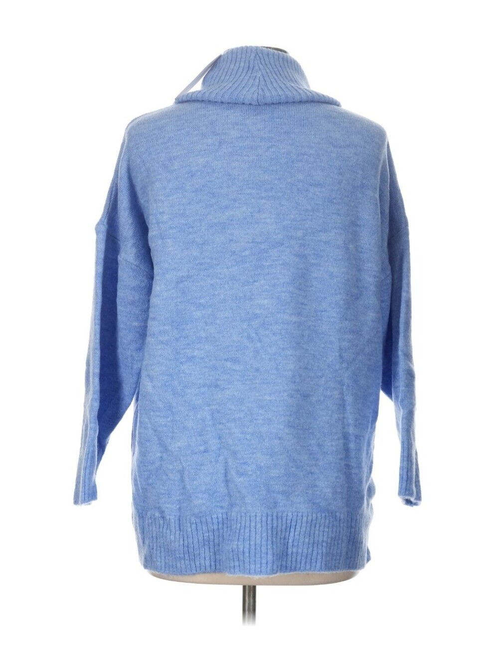 MNG Mango Blue Turtleneck Sweater Cozy Knit Size L/XL NWT - Picture 2 of 7